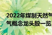 2022年煤制天然气概念股有哪些（煤制天然气概念龙头股一览）