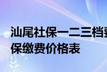 汕尾社保一二三档费用是多少 2022年汕尾社保缴费价格表 