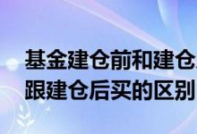 基金建仓前和建仓后买的区别 基金建仓前买跟建仓后买的区别