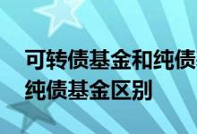 可转债基金和纯债基金的区别 可转债基金与纯债基金区别