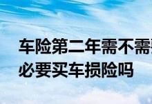 车险第二年需不需要买车损险 车险第二年有必要买车损险吗