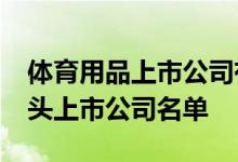 体育用品上市公司有哪些2022年体育用品龙头上市公司名单