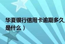 华夏银行信用卡逾期多久上征信（华夏银行信用卡征信要求是什么）