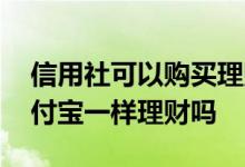 信用社可以购买理财产品吗 信用社可以像支付宝一样理财吗