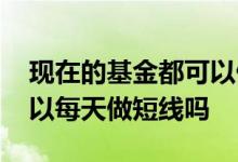 现在的基金都可以做短线吗 机构或者基金可以每天做短线吗