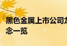 黑色金属上市公司龙头有哪些黑色金属股票概念一览