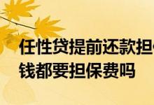 任性贷提前还款担保费怎么算 任性贷每次借钱都要担保费吗