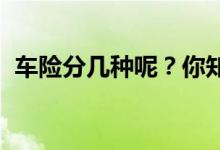 车险分几种呢？你知道车辆保险种类概念吗