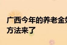 广西今年的养老金如何调整 2022年新版计算方法来了 