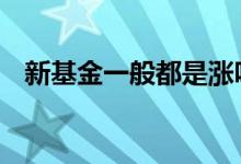 新基金一般都是涨吗 新基金一般都是涨吗