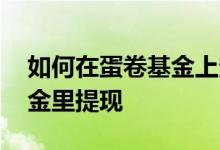 如何在蛋卷基金上查看市盈率 如何在蛋卷基金里提现