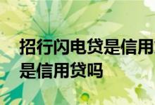 招行闪电贷是信用贷还是消费贷 招行闪电贷是信用贷吗