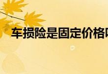 车损险是固定价格吗 车损险是固定价格吗