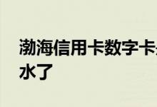 渤海信用卡数字卡是什么 渤海数字信用卡放水了