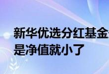 新华优选分红基金最新净值 基金分红了是不是净值就小了