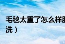 毛毯太重了怎么样脱水（毛毯太重了怎么样清洗）