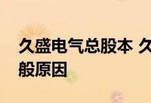 久盛电气总股本 久盛电气上市申请终止的一般原因 