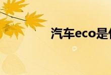  汽车eco是什么意思车上的 