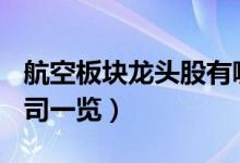 航空板块龙头股有哪些（A股龙头航空上市公司一览）