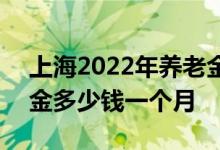 上海2022年养老金涨幅多少 2022上海养老金多少钱一个月 