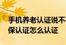 手机养老认证说不在认证范围是怎么回事 社保认证怎么认证 
