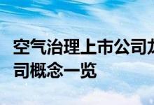 空气治理上市公司龙头有哪些空气治理上市公司概念一览