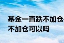 基金一直跌不加仓是不是越赔越多 买完基金不加仓可以吗