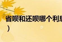 省呗和还呗哪个利息少（省呗和还呗哪个靠谱）