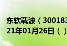 东软载波（300183）今日股票行情查询（2021年01月26日（））