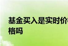 基金买入是实时价格吗 券商买基金是实时价格吗