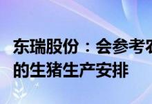 东瑞股份：会参考农业农村部的数据来做相应的生猪生产安排