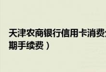 天津农商银行信用卡消费分期（天津农商银行信用卡消费分期手续费）