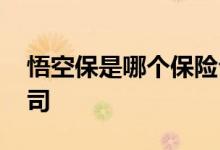 悟空保是哪个保险公司 悟空保是哪个保险公司