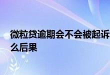 微粒贷逾期会不会被起诉? 微粒贷逾期多久会被起诉会有什么后果