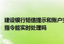 建设银行短信提示和账户变动通知 建设银行：上行中文短信指令能实时处理吗