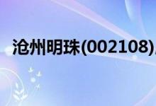 沧州明珠(002108)股票目标价11.01（元）