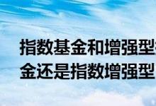 指数基金和增强型指数基金的区别 买指数基金还是指数增强型