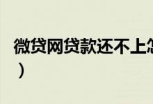 微贷网贷款还不上怎么办（微贷网贷款可靠吗）