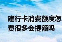 建行卡消费额度怎么提升 建行信用卡网上消费很多会提额吗
