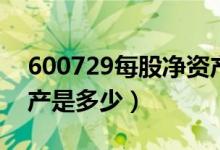 600729每股净资产（重庆百货600729净资产是多少）