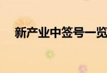 新产业中签号一览（新产业中签号查询）