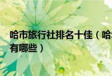 哈市旅行社排名十佳（哈尔滨哪家旅行社好哈尔滨旅游公司有哪些）