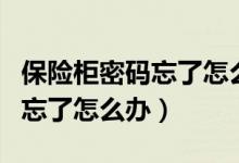 保险柜密码忘了怎么办怎么重设（保险柜密码忘了怎么办）