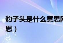 豹子头是什么意思网络用语（豹子头是什么意思）