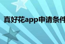 真好花app申请条件 好会花申请条件是什么