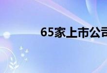65家上市公司半年度业绩预喜