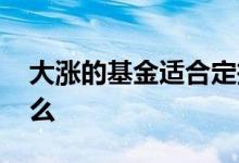 大涨的基金适合定投吗 大涨的基金还要定投么