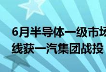 6月半导体一级市场融资事件环比增四成地平线获一汽集团战投