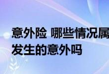 意外险 哪些情况属于意外 意外险包括工作时发生的意外吗