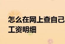 怎么在网上查自己的工资明细 怎么查自己的工资明细